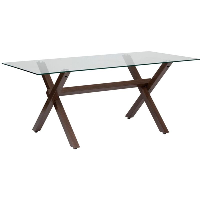 Atmosphera - Table à manger en verre pour 6 personnes jorel