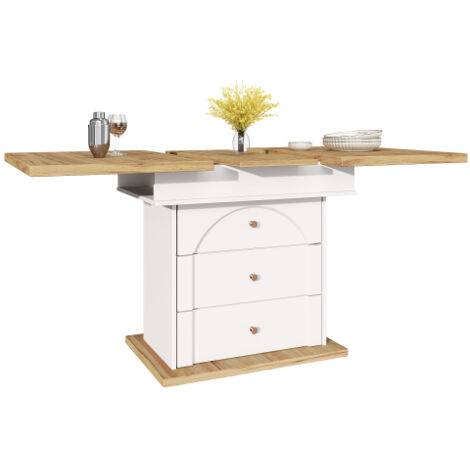 Table à manger extensible 110 à 140x80 cm pliable 4 à 6 personnes