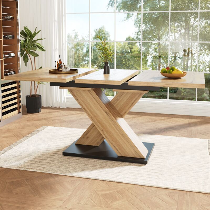 Table à Manger Extensible 119-158,5 x 80 cm Table à Manger en Bois avec