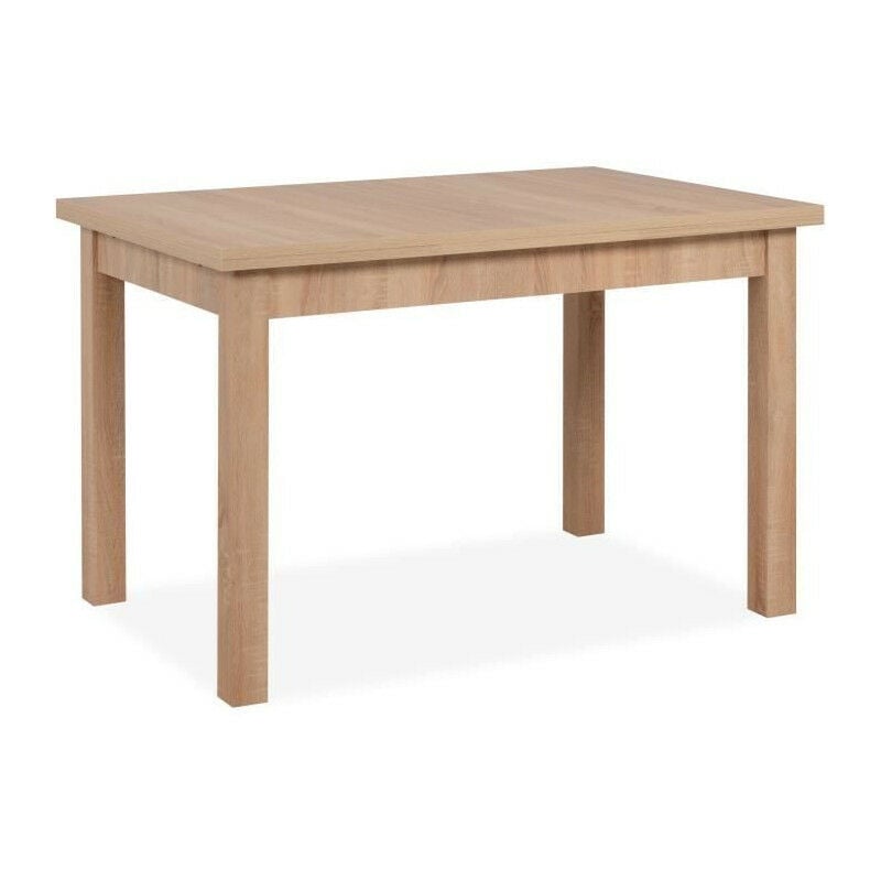 Finori - Table a manger extensible longford - 6 a 10 personnes - Mélaminé chene - L120-200 x H76 x P80 cm
