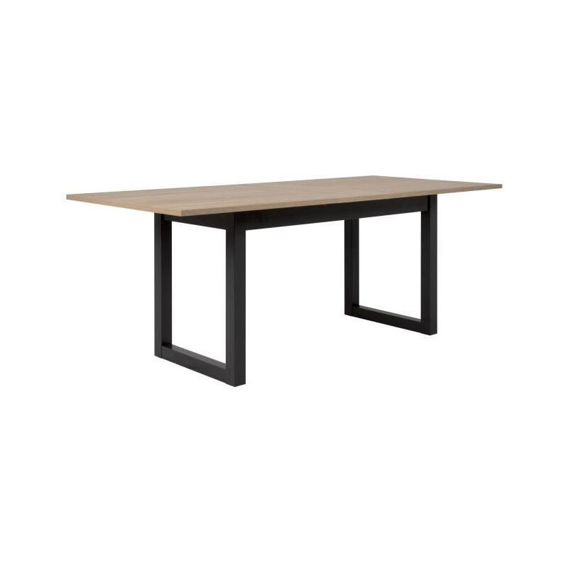 Les Tendances - Table a manger extensible 160-200 cm - Decor chene sonoma et anthracite - denver Les Tendances - Table a manger extensible 160-200 cm - Decor chene sonoma et anthracite - denver