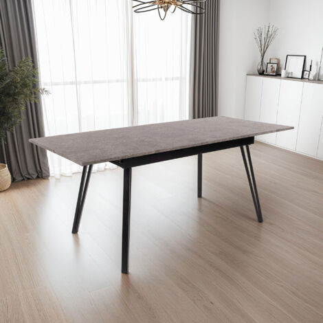 Table à manger extensible 160/200x90x76 cm effet granit - MINDY