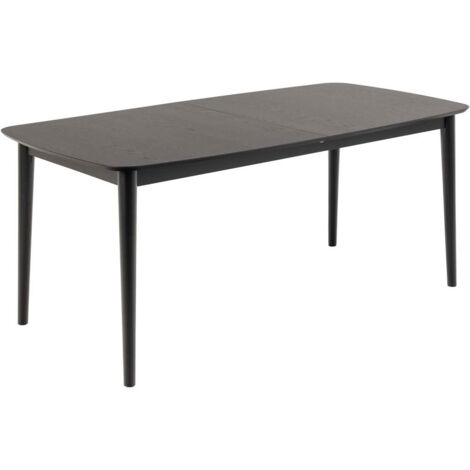 Table à manger extensible 180/219x90x75 cm décor chêne noir