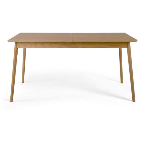 Table à manger extensible 4 à 8 personnes 150-200x80cm - Bois clair - SKOLL