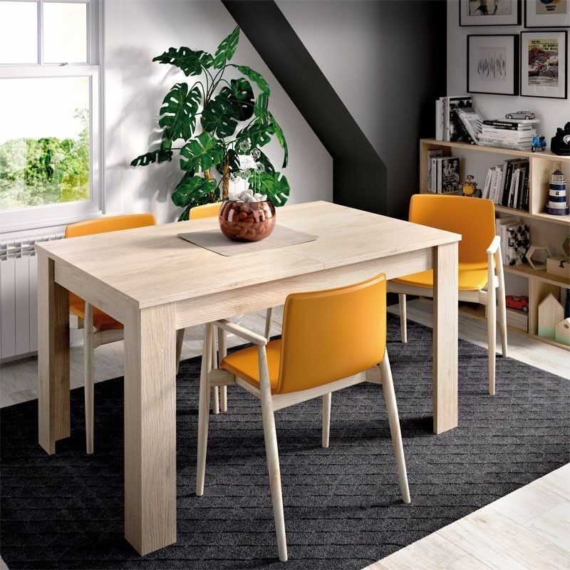 Mobimarket - Table à manger extensible en chêne naturel dine Naturel 140-190 x 77 x 90 cm - Naturel