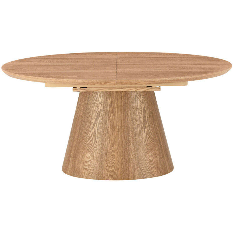 Table à manger extensible 6 à 8 personnes ovale en bois - Bois clair - Cami
