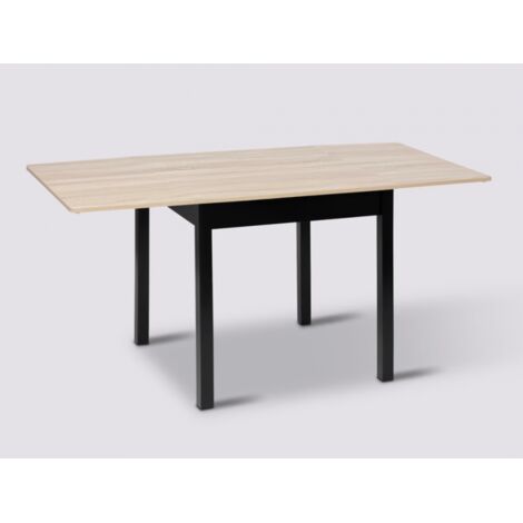 Table à manger extensible à rabat 2 à 6 places - Longueur 80-152 x Largeur 80 x hauteur 75 cm