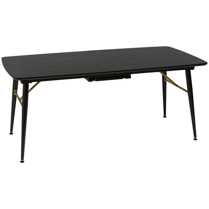 Atmosphera - Table à manger extensible Aubrey noir 180x220cm créateur d'intérieur