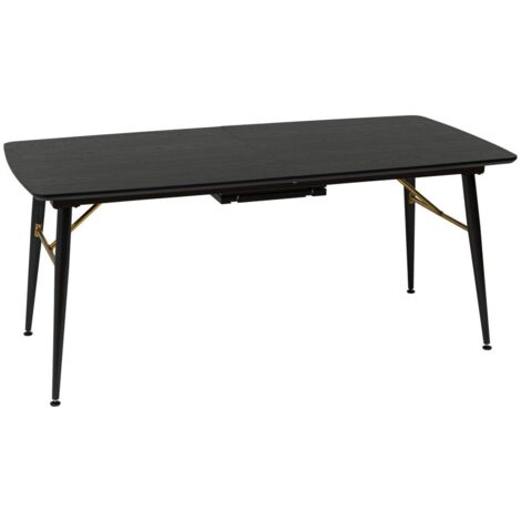 Table à manger extensible Aubrey noir 180x220cm - Atmosphera créateur d'intérieur