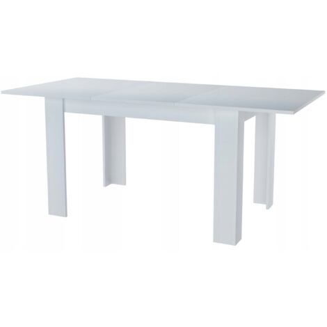 Table à Manger Extensible Blanc -  Résistante aux rayures et à l'humidité - 170 x 80 x 75 cm