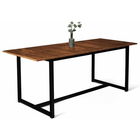 Bureau Table Meuble Travail Informatique Avec 3 Tiroirs 106 Cm Bois De  Chêne Massif 0 à Prix Carrefour