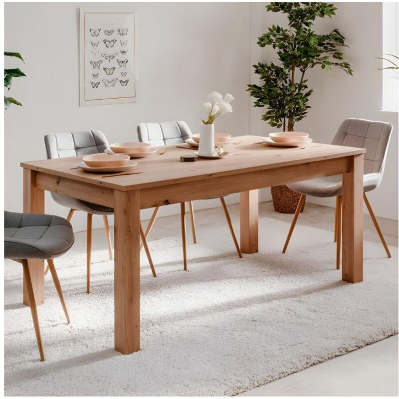 Les Tendances - Table a manger extensible - Decor chene artisan - bergen - l 160-200 x p 75 x h 90 cm Les Tendances - Table a manger extensible - Decor chene artisan - bergen - l 160-200 x p 75 x h 90 cm