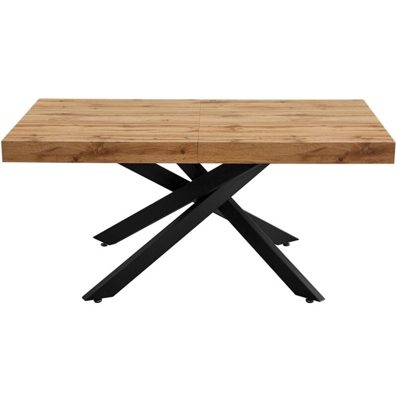 Homifab - Table à manger extensible décor bois 4/8 personnes 140/220 cm - Elena
