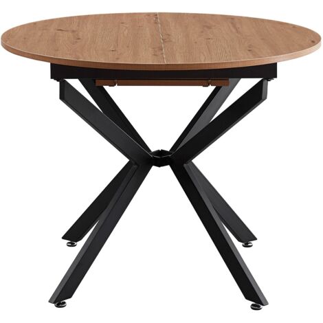 Table à manger extensible effet bois 4/6 personnes 100/140 cm - Marius