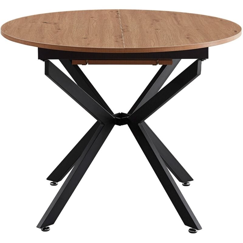 Homifab - Table à manger extensible effet bois 4/6 personnes 100/140 cm - Marius