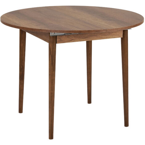 Table à manger extensible en bois "Viona" 100 x 100 x 75 cm - Barok Walnut