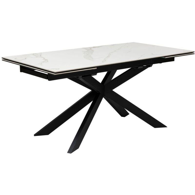 Atmosphera - Table à manger extensible en céramique et métal pour 6 à 8 personnes