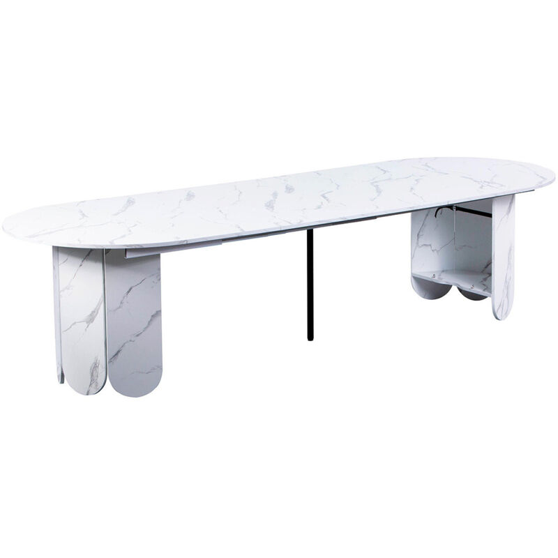 Table à Manger Extensible "Julie" 110-310cm Blanc