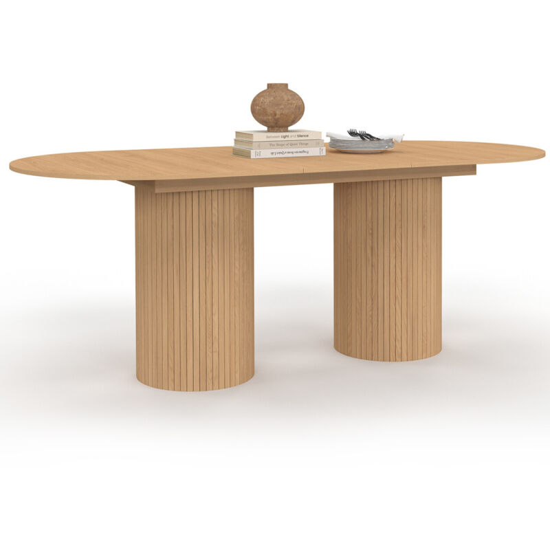 Table à manger extensible ovale JULIETTE 6-10 personnes pieds