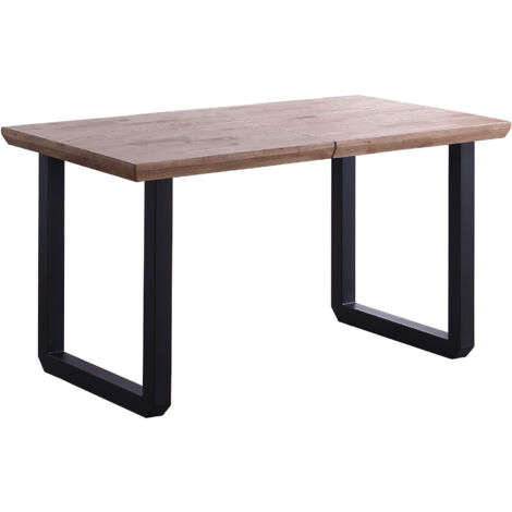 Table à manger extensible Roma Chêne Miel / Noir.