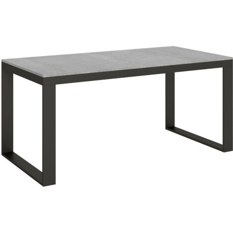 Table à manger extensible Tiroz evolution 180 à 284 cm 4 pieds-Gris ciment-4 pieds-180 à 284 cm