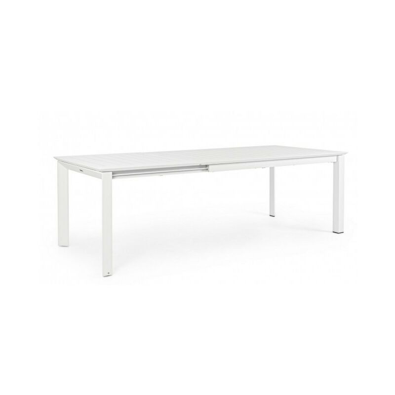 Table de jardin extensible Konnor blanc
