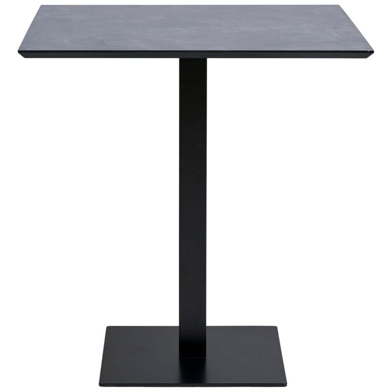 Table à Manger Fano, Panneau Aggloméré Mélaminé, Métal, mdf, Gris, 70x70x75 cm