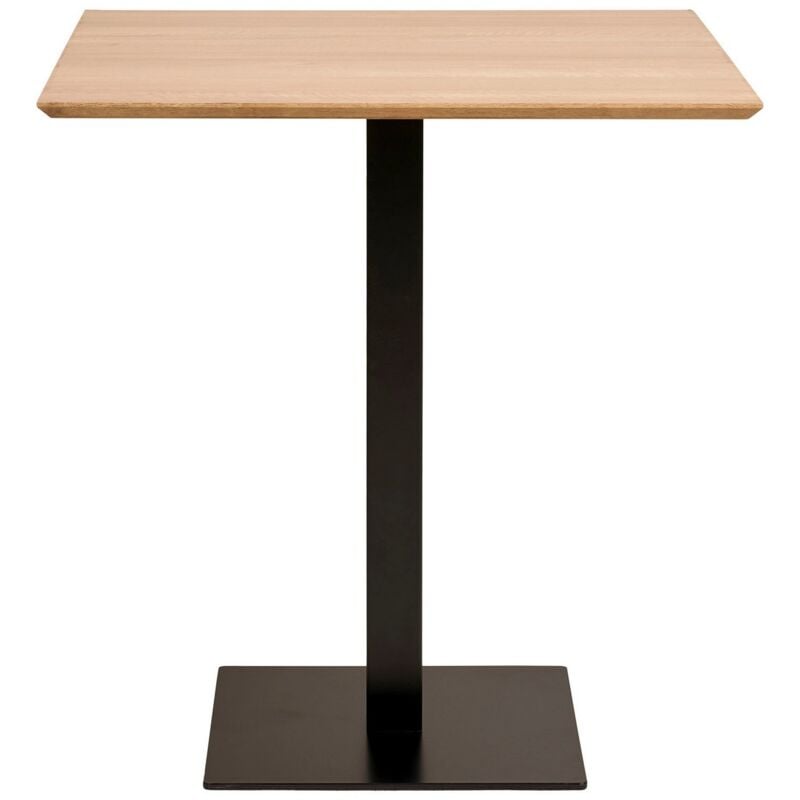 Table à Manger Fano, Panneau Aggloméré Mélaminé, Métal, mdf, Marron, 70x70x75 cm