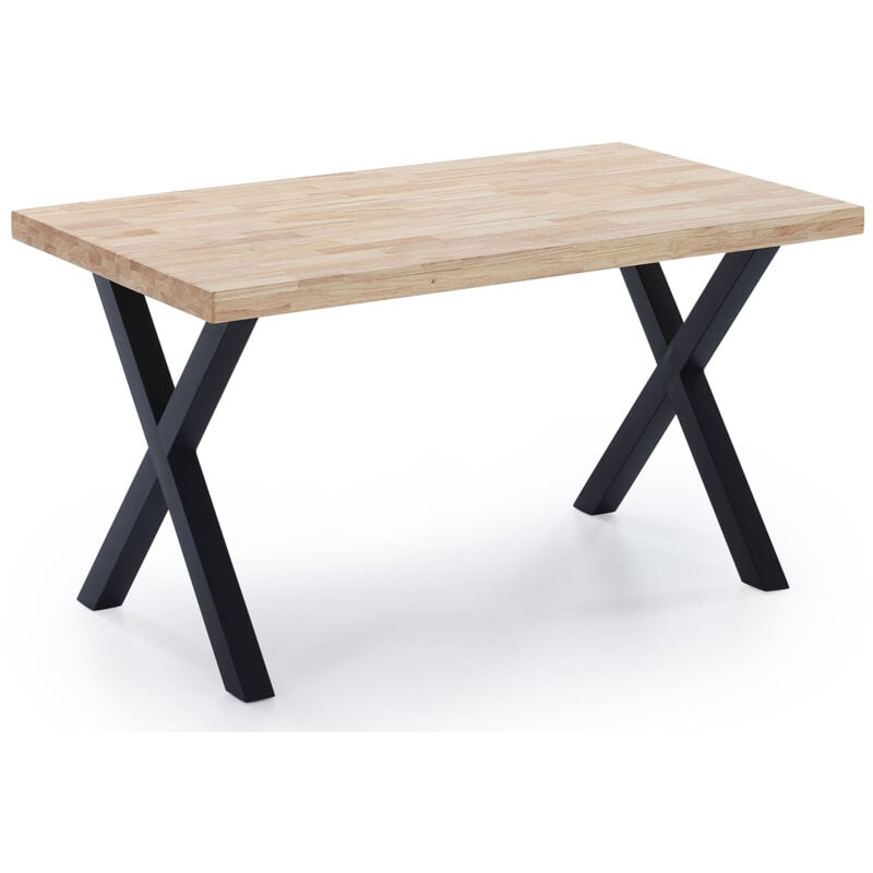 Fijalo - Table à manger fixe X-Loft 140 Chêne / Noir