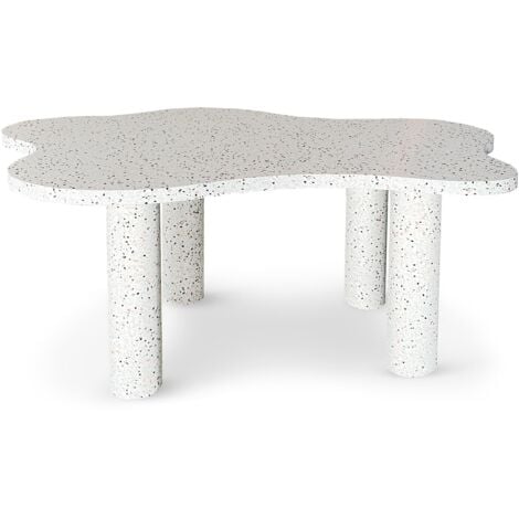 MENZZO Table à manger forme nuage 100x180cm Lagoon Effet Terrazzo