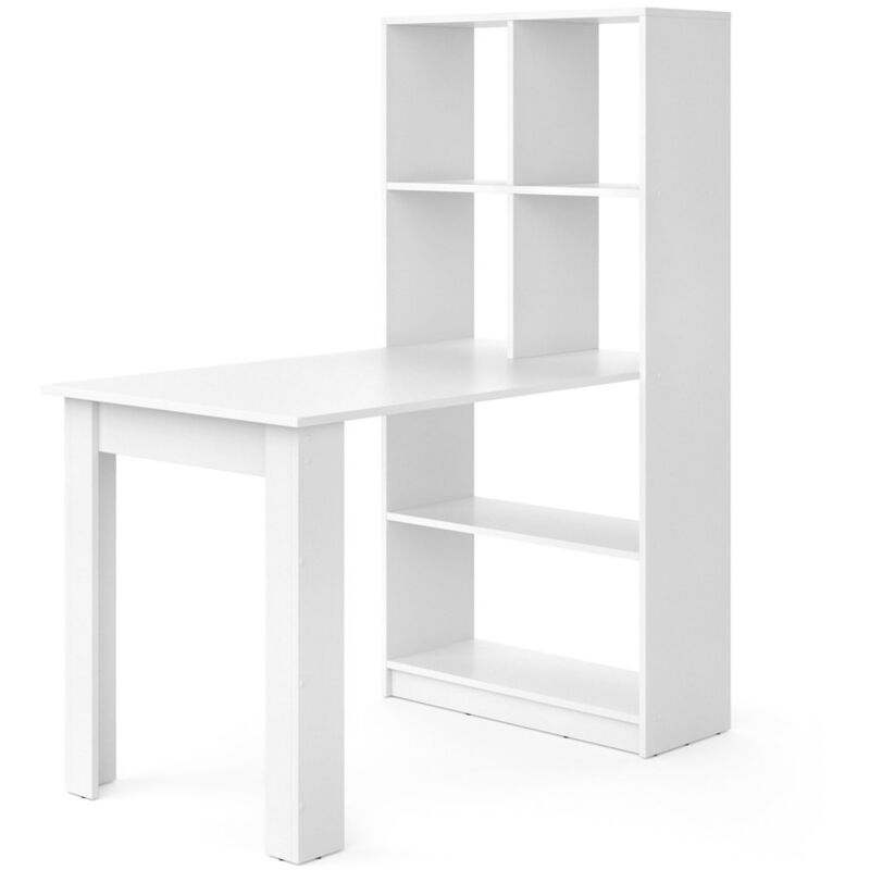 Vicco - Table à manger Gael, Blanc, 70 x 122 cm avec 6 compartiments