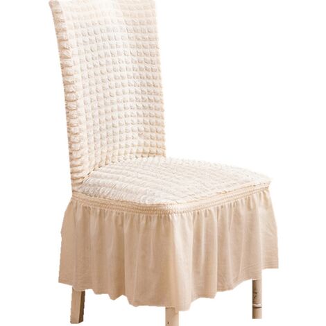 Table à manger, housse de chaise, coussin, dossier, housse de banquette de maison intégrée, tissu de maison moderne simple, jupe beige épaissie