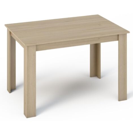 Table à Manger KONGO Chêne de Sonoma - Résistante aux rayures et à l'humidité - 120 x 80 x 75 cm