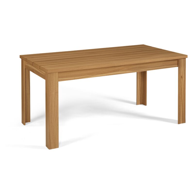 Idmarket - Table à manger LOTTIE 6 personnes effet lattes 140 cm - Naturel