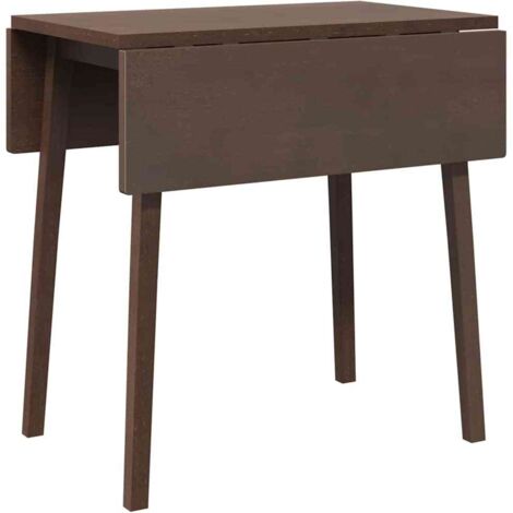Table à manger marron bois massif et caoutchouc CFW823877