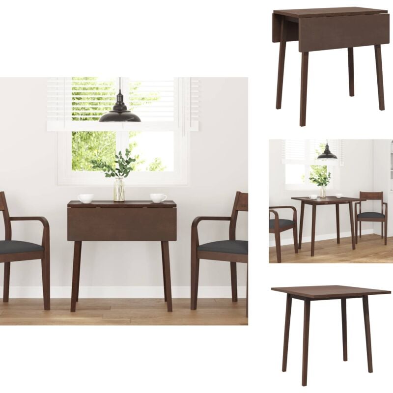 Vidaxl - Table à manger marron bois massif et caoutchouc - Table à Manger - Tables à Manger - Table De Salle à Manger - Table De Cuisine