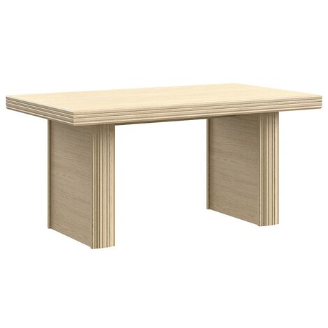 Table à manger moderne rectangulaire chêne clair Italino 160cm