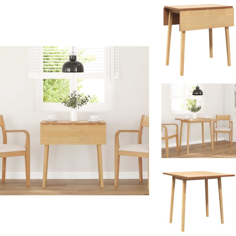 Vidaxl - Table à manger naturel bois massif et caoutchouc - Table à Manger - Tables à Manger - Table De Salle à Manger - Table De Cuisine