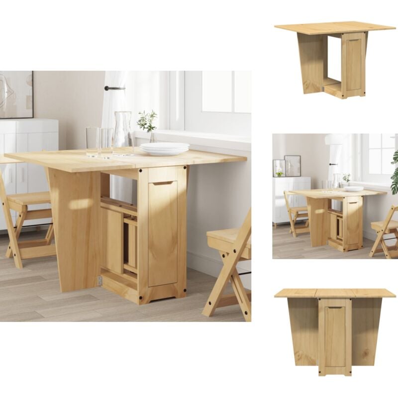 Table à manger papillon pliable Corona cire marron bois de pin - Table À Manger - Tables À Manger - Table De Cuisine - Table À Dîner