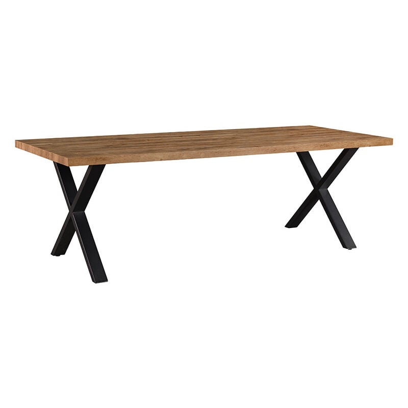 Alcos - Table à manger 220 x 95 cm pieds en croix Edouard