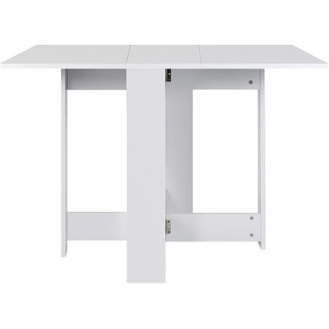 Table à manger pliante de style contemporain  Table de cuisine pliable 1037673.4cm blanc