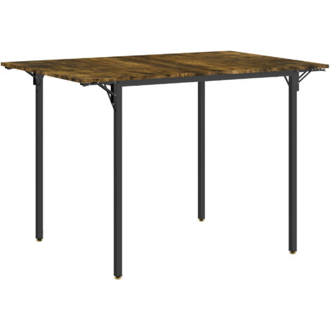 Table à manger pliante LERDAN noire et marron