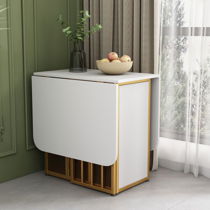 Ohjijinn - Table à manger pliante, table à manger extensible multifonctionnelle, table à manger mobile, table à manger extensible, table à manger