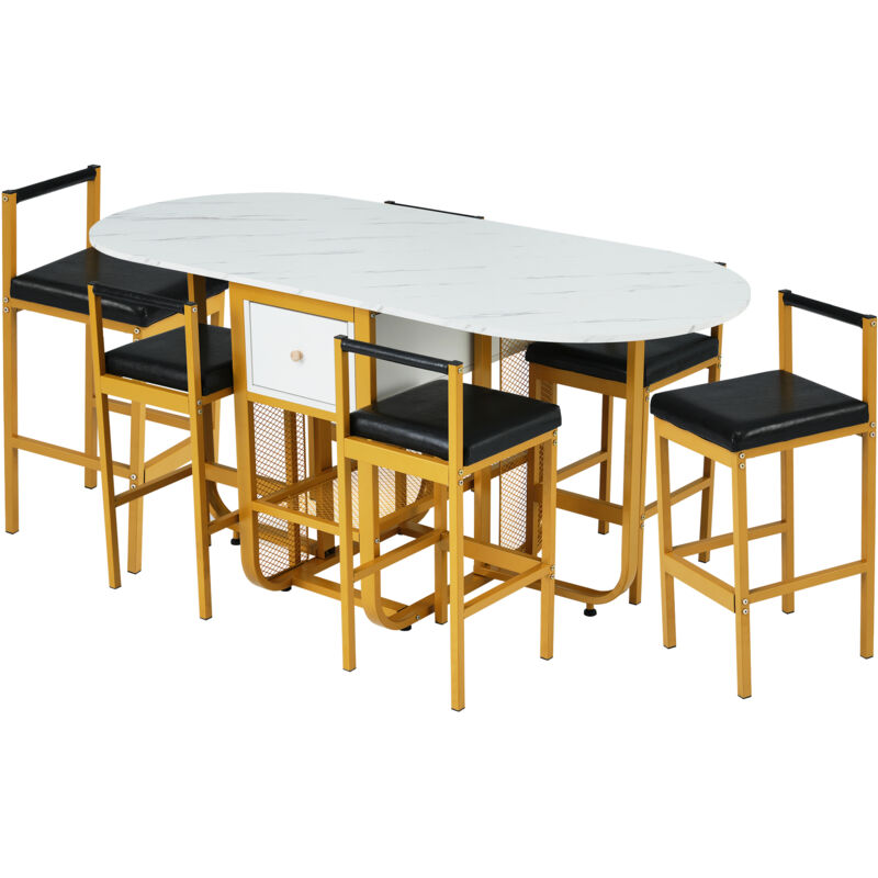Ensemble de salle à manger (ensemble avec table à manger, 6 chaises), table à manger pliante, table à manger extensible, table à manger extensible