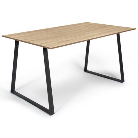 Table à manger rectangle ROSALIE 8 personnes design industriel 150 cm