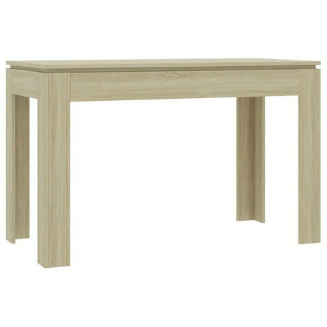 Table à manger rectangulaire bois chêne clair Jonan 120cm
