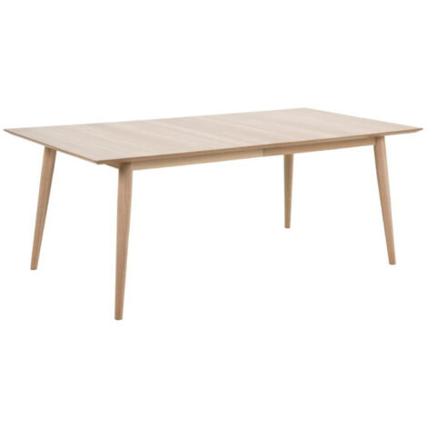 Table à manger rectangulaire en chêne blanchi 8 couverts L200 - CENTIOR