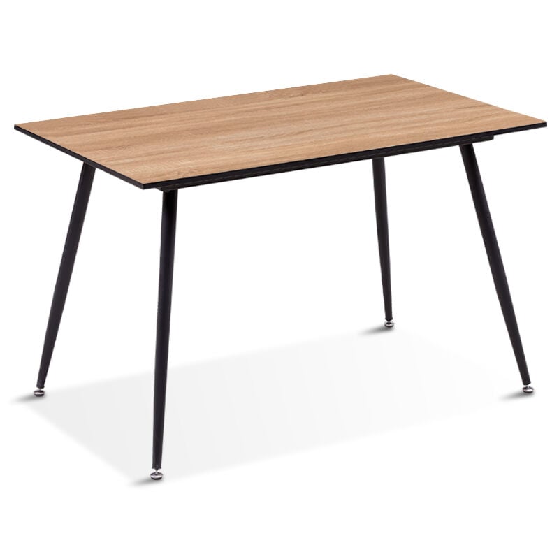 Designetsamaison - Table à manger rectangulaire scandinave en bois - Nora