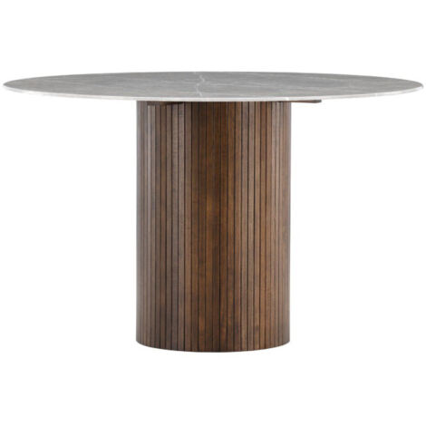 Table à Manger Ronde "Austin" 120cm Gris