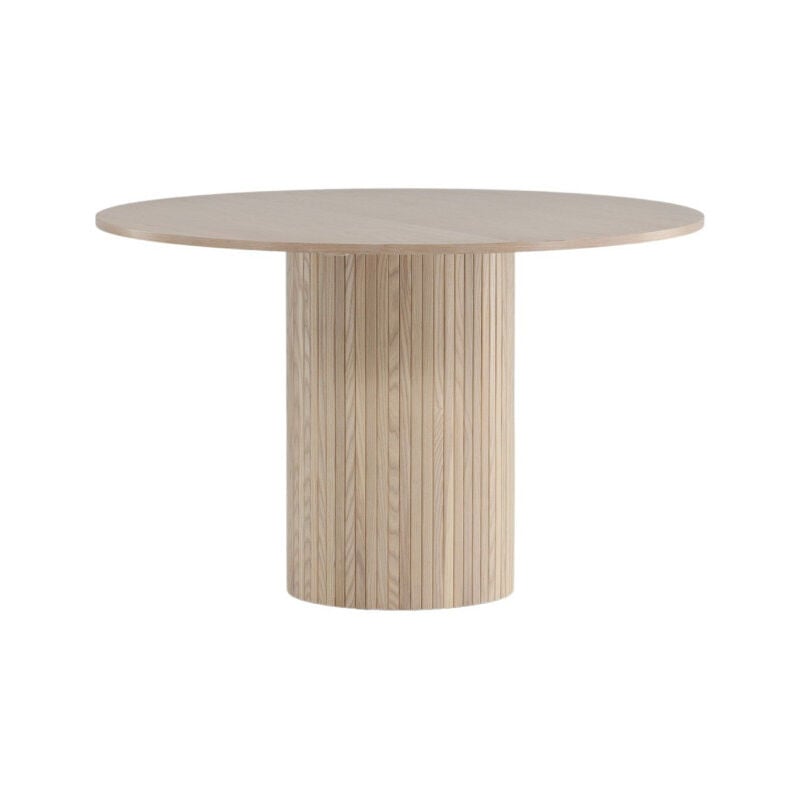 Paris Prix - Table à Manger Ronde 'Bianca' 110cm Naturel